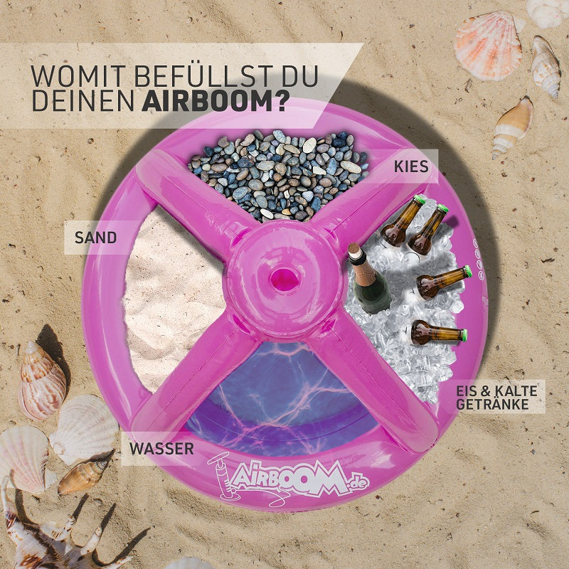 Beschwere den Airboom mit dem, was du vor Ort hast