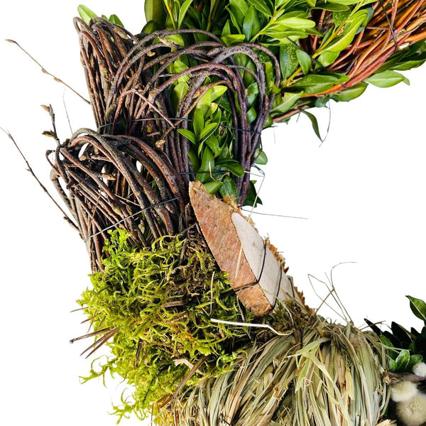 Weidenkranz natürlicher frisch gebundener Frühlingskranz Ø 30 cm Birkenkranz